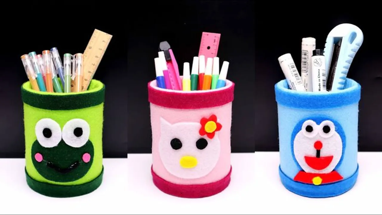 Tempat Pensil dan Pulpen Dari Botol Plastik Bekas