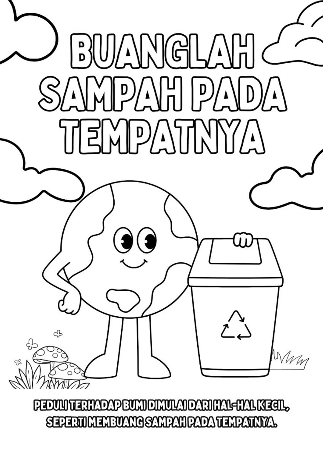 Poster Buanglah Sampah Plastik pada Tempatnya