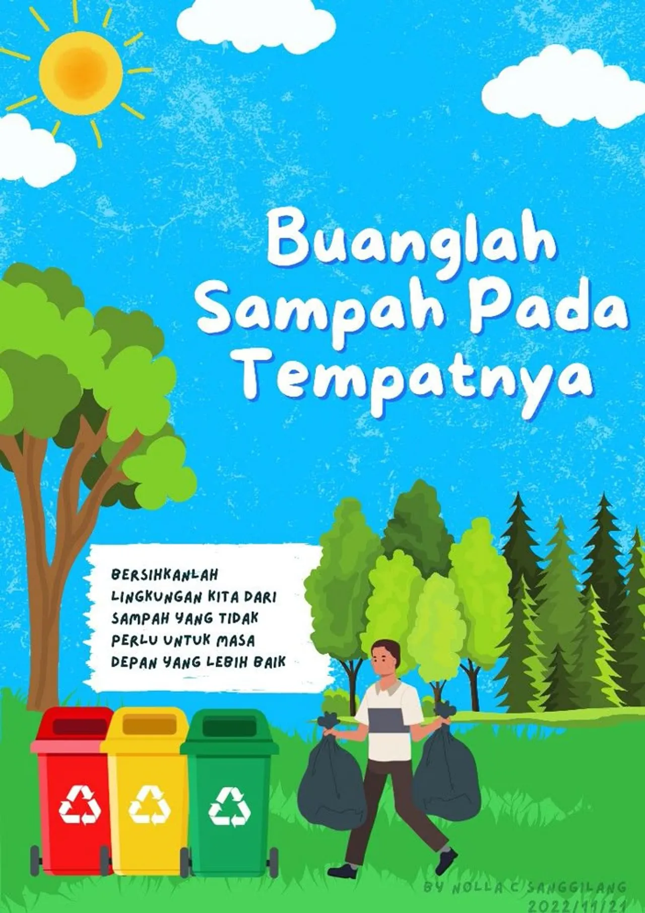 Poster Pembuangan Sampah Plastik