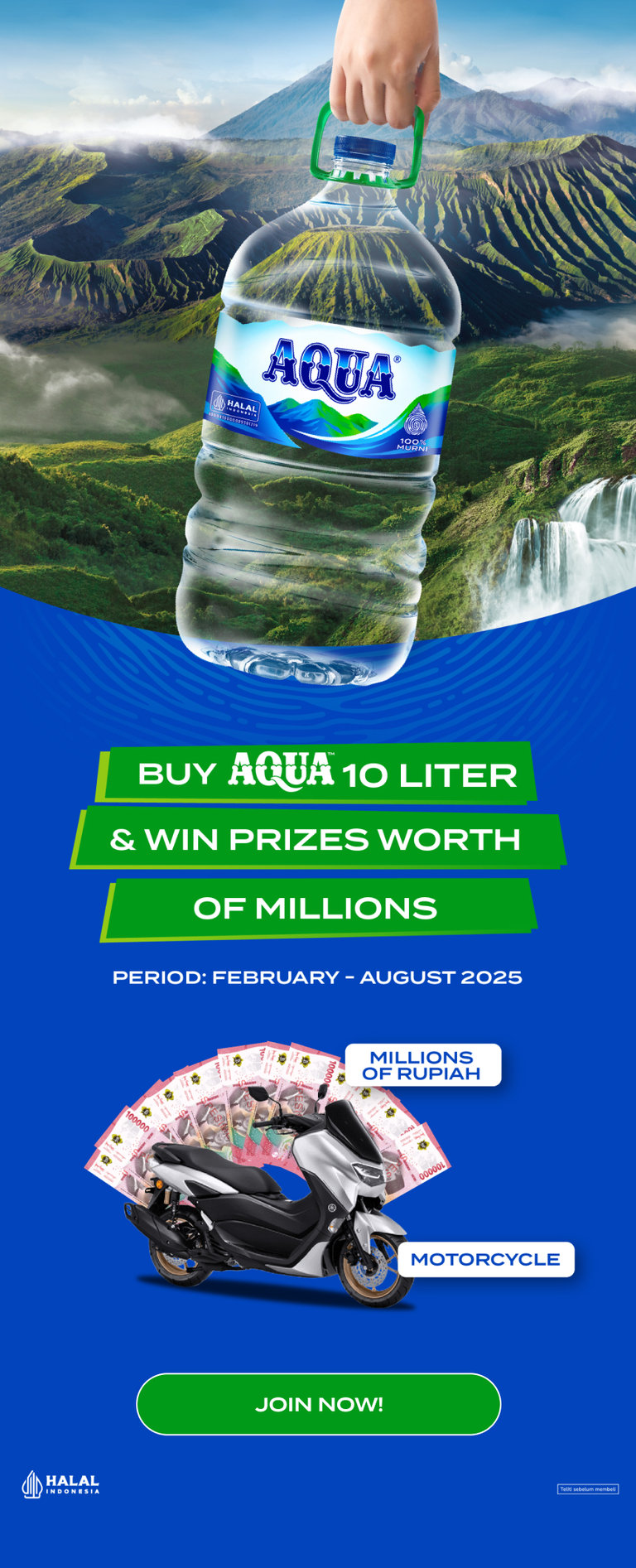 Buy AQUA 10 Liter & Win Prizes Worth Millions of Rupiah